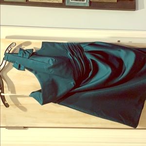 Green one shoulder dress